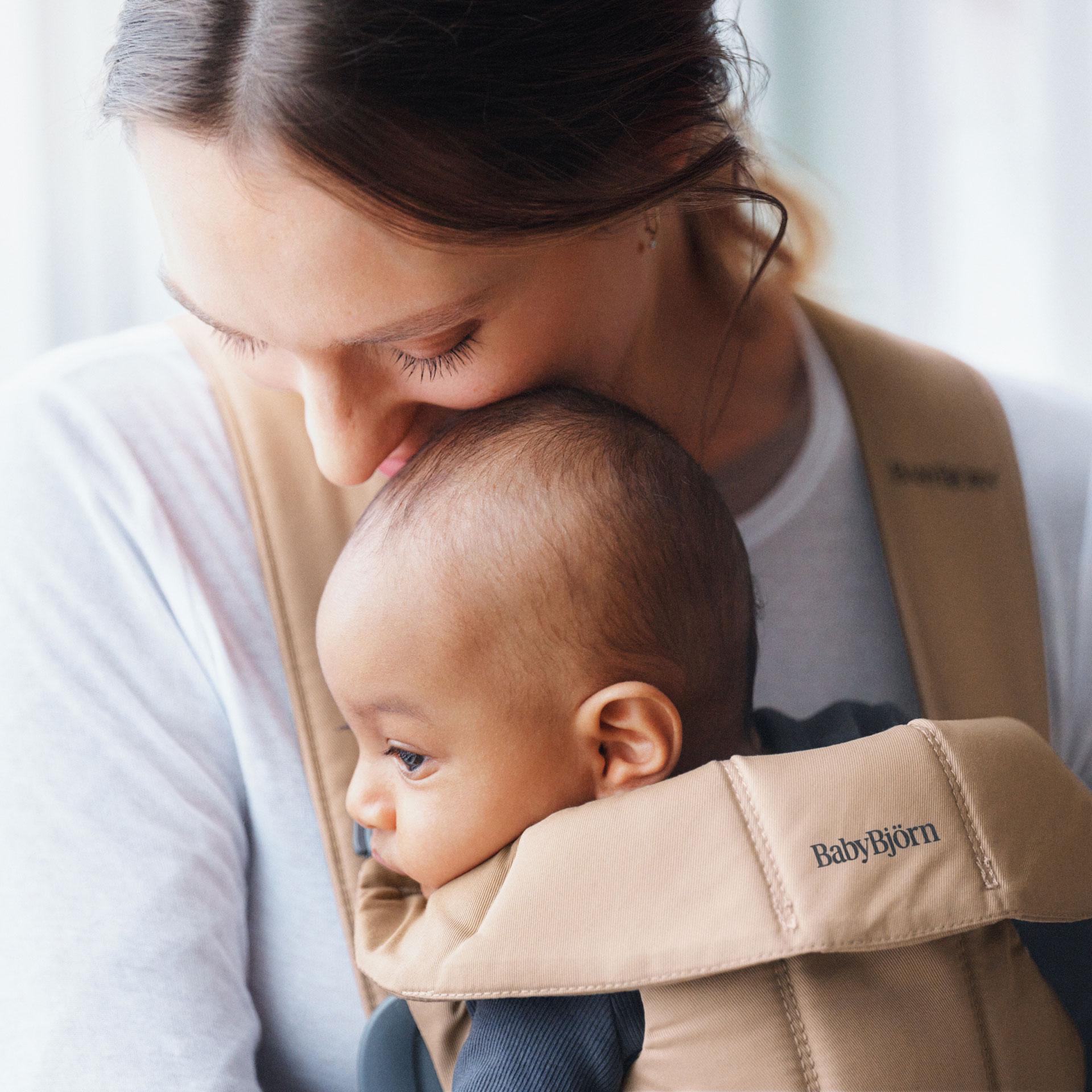 Baby Carrier Mini in Beige Woven - BabyBjörn